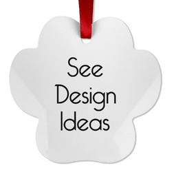 Metal Paw Ornament - Double-Sided