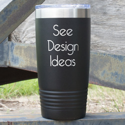 Custom 20 oz Stainless Steel Tumblers - Black - Double-Sided, Design &  Preview Online