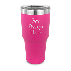 30 oz Stainless Steel Tumbler - Pink - Single-Sided