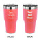 30 oz Stainless Steel Tumblers - Coral - Double-Sided