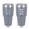 30 oz Stainless Steel Tumblers - Grey - Double-Sided