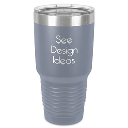 30 oz Stainless Steel Tumbler - Grey - Single-Sided