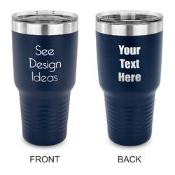 30 oz Stainless Steel Tumbler - Navy - Double-Sided