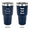 30 oz Stainless Steel Tumblers - Navy - Double-Sided