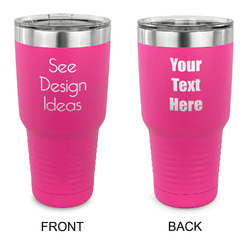 30 oz Stainless Steel Tumbler - Pink - Double-Sided