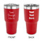 30 oz Stainless Steel Tumblers - Red - Double-Sided