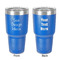 30 oz Stainless Steel Tumblers - Royal Blue - Double-Sided