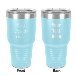 30 oz Stainless Steel Tumbler - Teal - Double-Sided