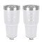 30 oz Stainless Steel Tumblers - White - Double-Sided