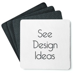 Square Rubber Backed Coasters - Set of 4