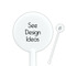 5.5" Round Plastic Stir Sticks - White - Double-Sided