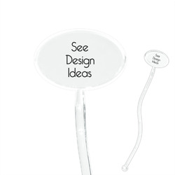 7" Oval Plastic Stir Sticks - Clear