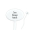 7" Oval Plastic Stir Sticks - White - Single-Sided