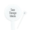 7" Round Plastic Stir Sticks - White - Double-Sided