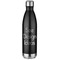 Black Water Bottles - 26 oz. Stainless Steel - Engraved Front
