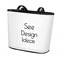 Bucket Totes w/ Genuine Leather Trim - Regular w/ Front & Back Design
