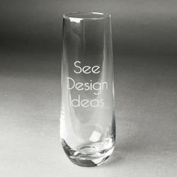 Champagne Flute - Stemless - Laser Engraved - Single