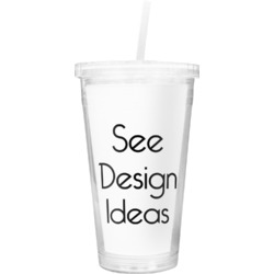 Personalized Tumblers with Straws - Custom Cups with Lids & Straws