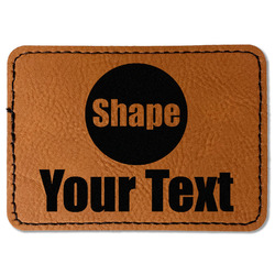 Faux Leather Iron On Patch - Rectangle