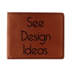 Leatherette Bifold Wallet - Double Sided