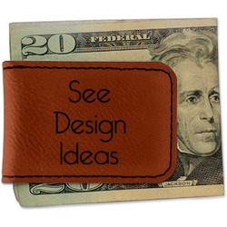 Leatherette Magnetic Money Clip - Single Sided