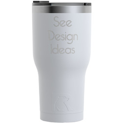 RTIC Tumbler - White - Engraved Front
