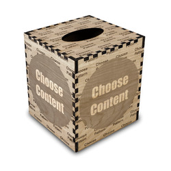 Wood Tissue Box Cover - Square