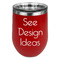 Stemless Stainless Steel Wine Tumblers - Red - Double-Sided