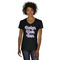 Women's V-Neck T-Shirts - Black - Small