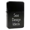 Windproof Lighters - Black - Double-Sided & Lid Engraved