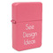 Windproof Lighters - Pink - Double-Sided & Lid Engraved