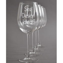 Wine Glasses - Laser Engraved - Set of 4