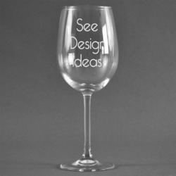 Wine Glass - Laser Engraved - Single
