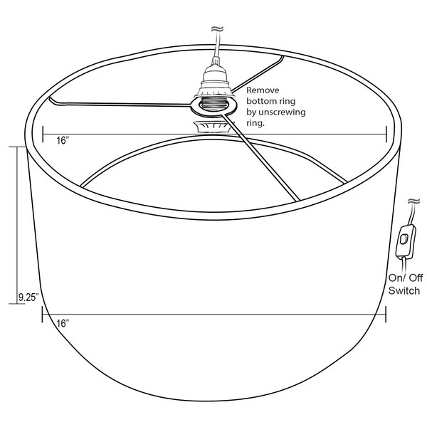 Pendant/Drum lamp Infographic