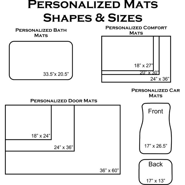 Personalized Mats - Sizes & Shapes