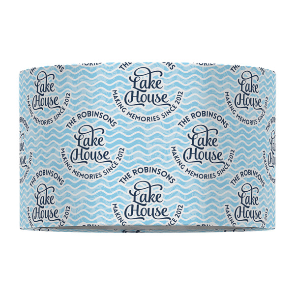 Lake House #2 12" Drum Lampshade - FRONT (Fabric)