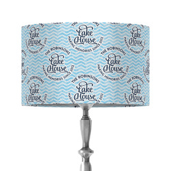 Lake House #2 12" Drum Lamp Shade - Fabric (Personalized)