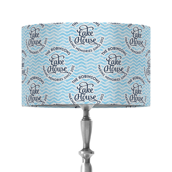 Custom Lake House #2 12" Drum Lamp Shade - Fabric (Personalized)