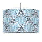 Lake House #2 12" Drum Pendant Lamp - Fabric (Personalized)