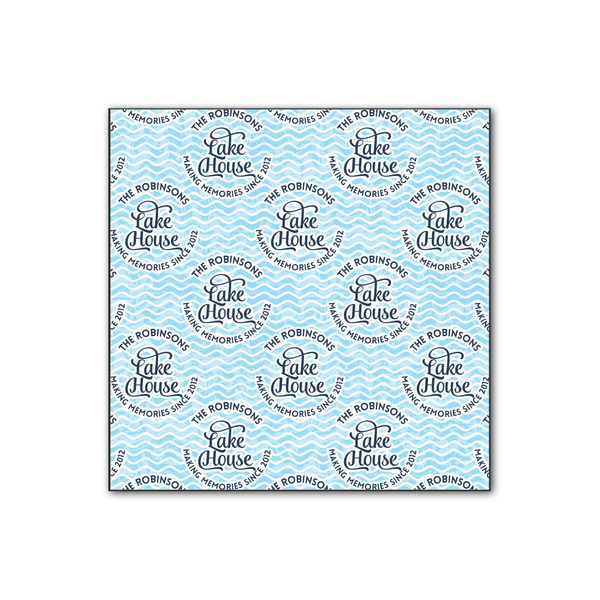 Custom Lake House #2 Wood Print - 12x12 (Personalized)