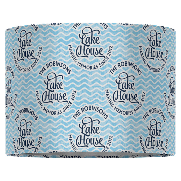 Lake House #2 16" Drum Lampshade - FRONT (Fabric)