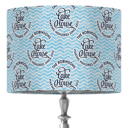 Lake House #2 16" Drum Lamp Shade - Fabric (Personalized)