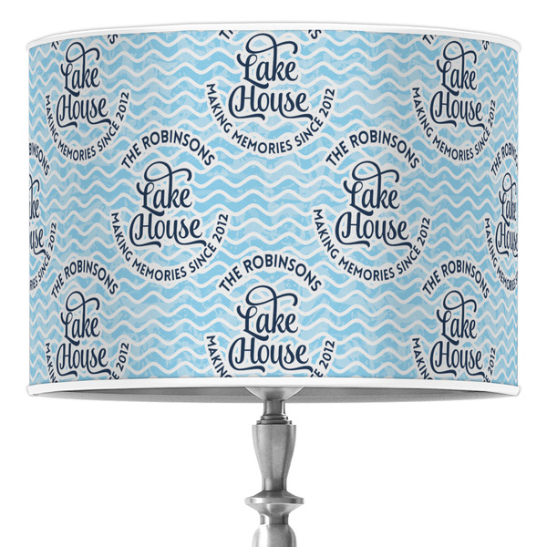 Custom Lake House #2 16" Drum Lamp Shade - Poly-film (Personalized)