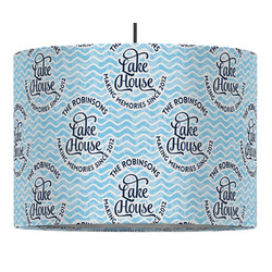 Lake House #2 Drum Pendant Lamp (Personalized)