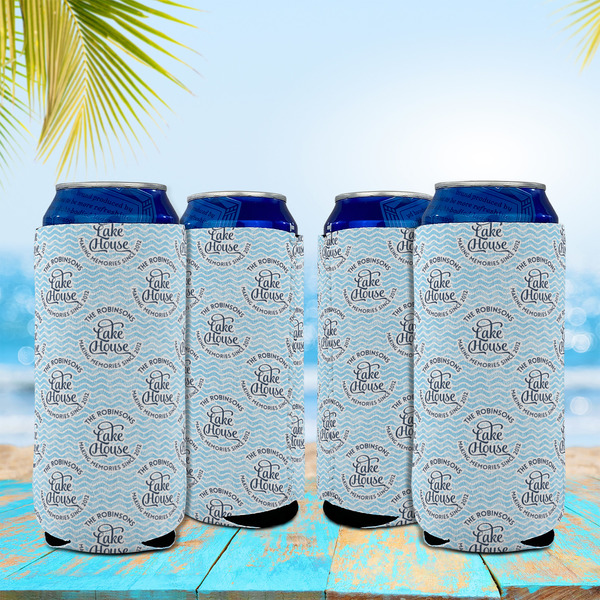 Lake House #2 16oz Can Sleeve - Set of 4 - LIFESTYLE