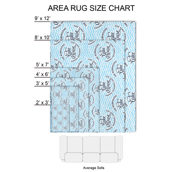 Lake House #2 2'x3' Indoor Area Rugs - Size Chart
