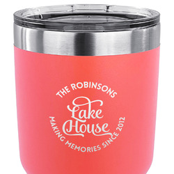 Lake House #2 30 oz Stainless Steel Tumbler - Coral - Single Sided (Personalized)