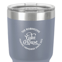 Lake House #2 30 oz Stainless Steel Tumbler - Grey - Single-Sided (Personalized)