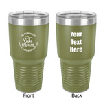 Lake House #2 30 oz Stainless Steel Tumbler - Olive - Double-Sided (Personalized)