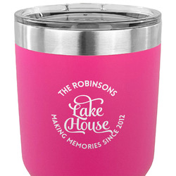 Lake House #2 30 oz Stainless Steel Tumbler - Pink - Double Sided (Personalized)